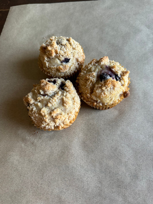 Sourdough Blueberry Muffins