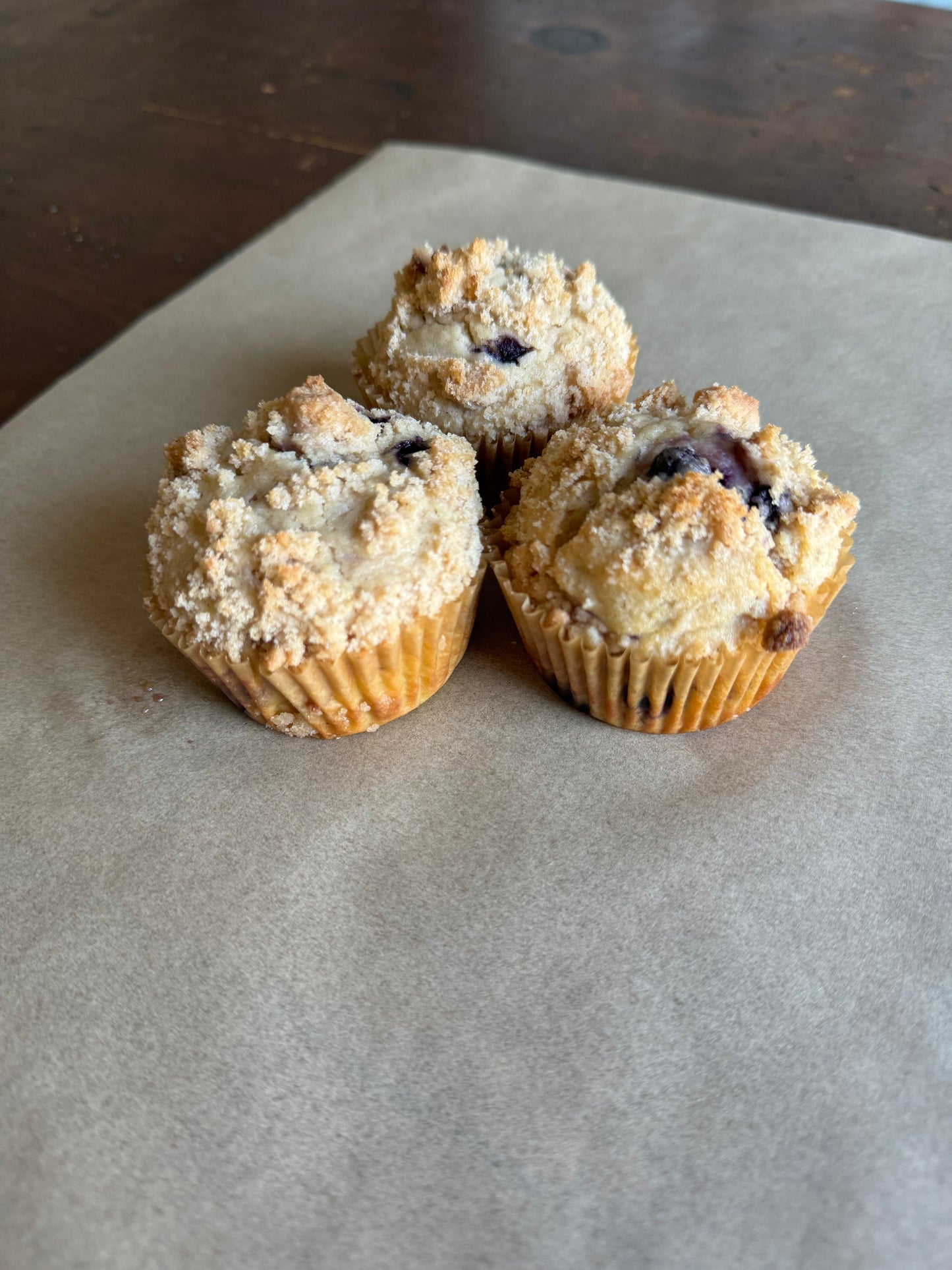 Sourdough Blueberry Muffins